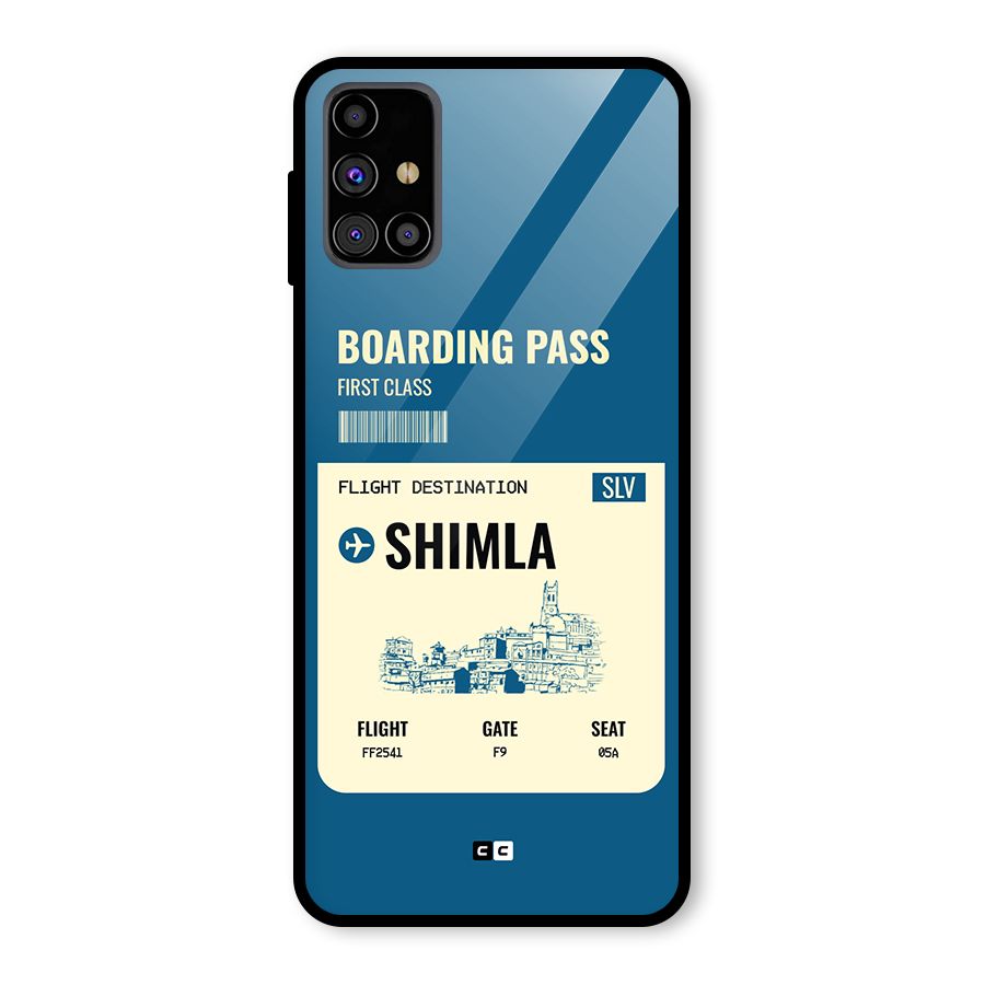 Shimla Boarding Pass Glass Back Case for Galaxy M31s