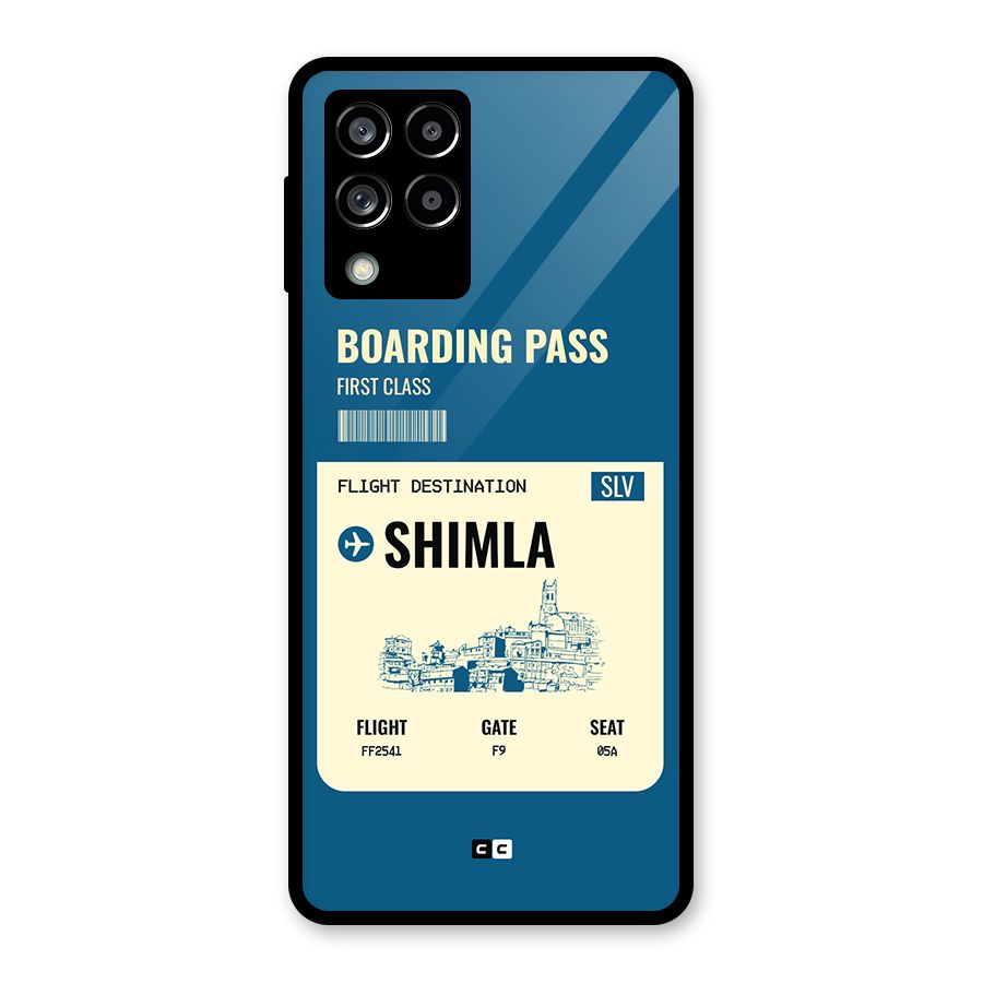 Shimla Boarding Pass Glass Back Case for Galaxy M53 5G