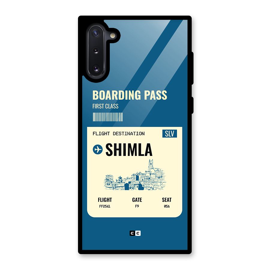 Shimla Boarding Pass Glass Back Case for Galaxy Note 10