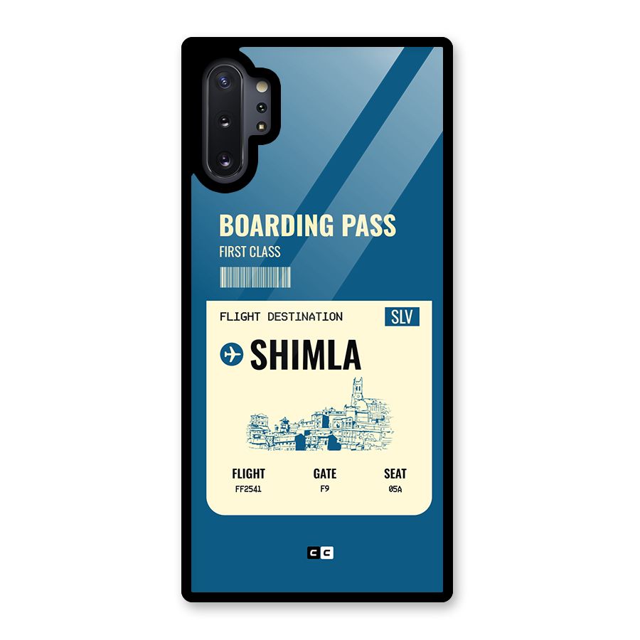 Shimla Boarding Pass Glass Back Case for Galaxy Note 10 Plus