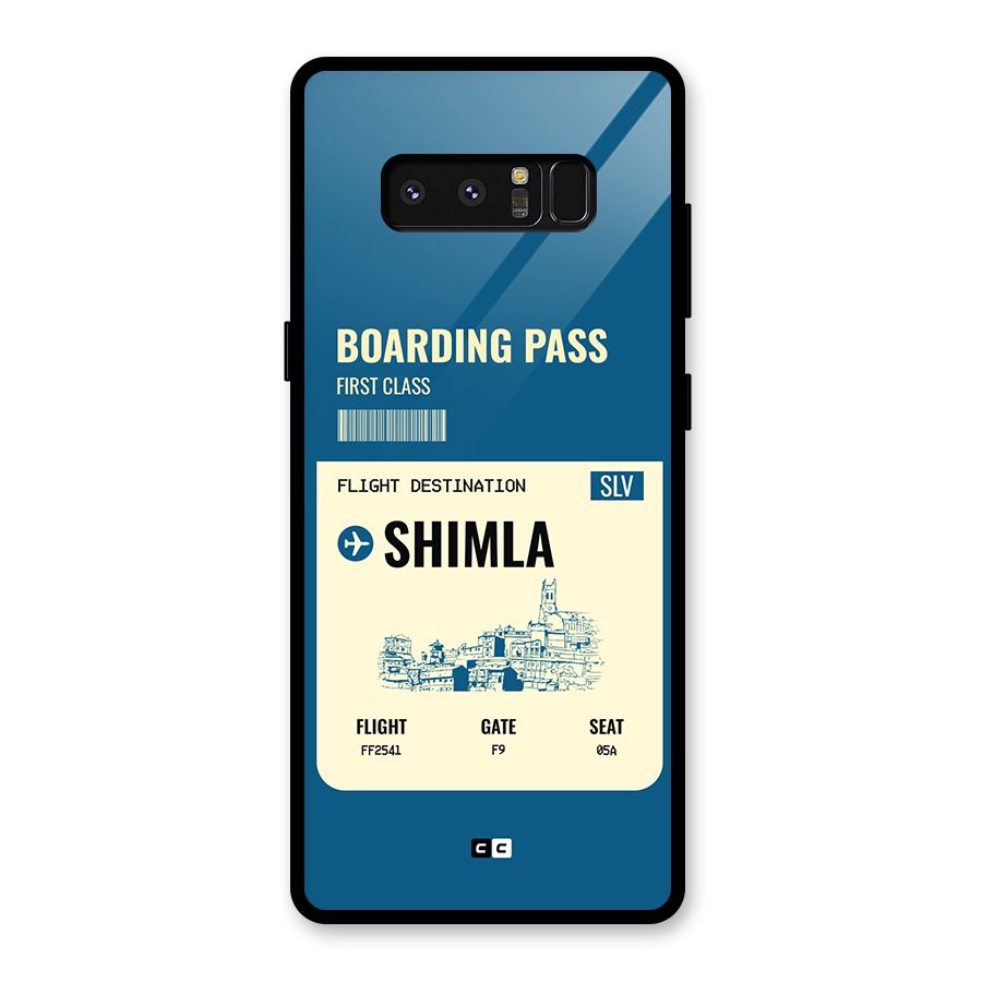 Shimla Boarding Pass Glass Back Case for Galaxy Note 8