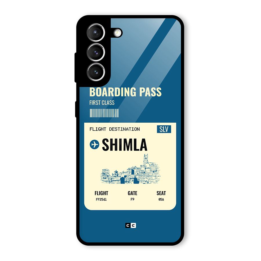 Shimla Boarding Pass Glass Back Case for Galaxy S21 5G