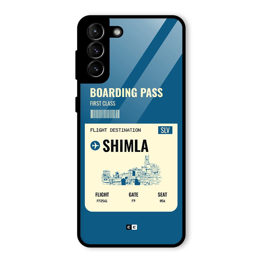 Shimla Boarding Pass Glass Back Case for Galaxy S21 Plus