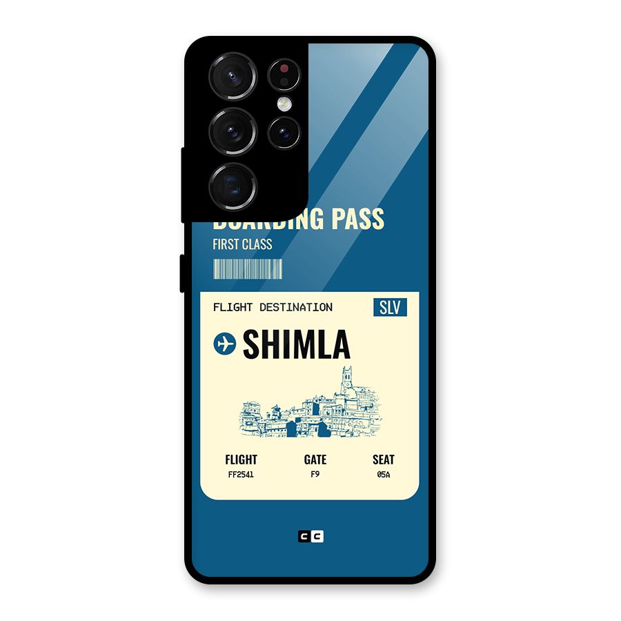 Shimla Boarding Pass Glass Back Case for Galaxy S21 Ultra 5G