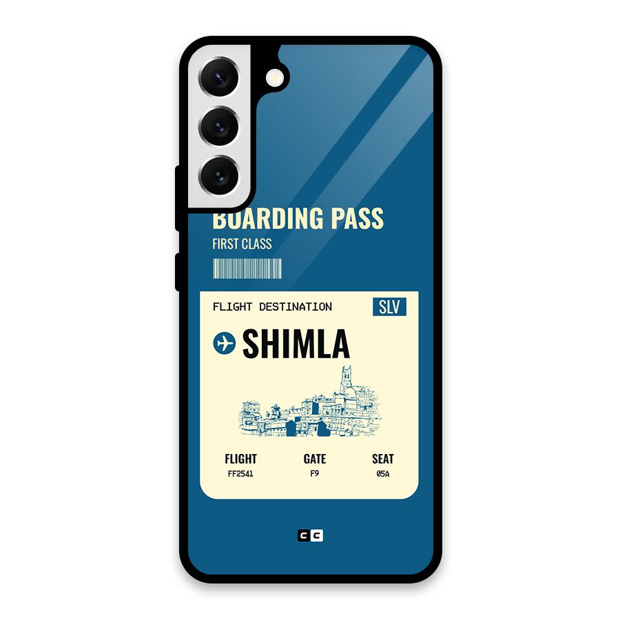 Shimla Boarding Pass Glass Back Case for Galaxy S22 Plus 5G