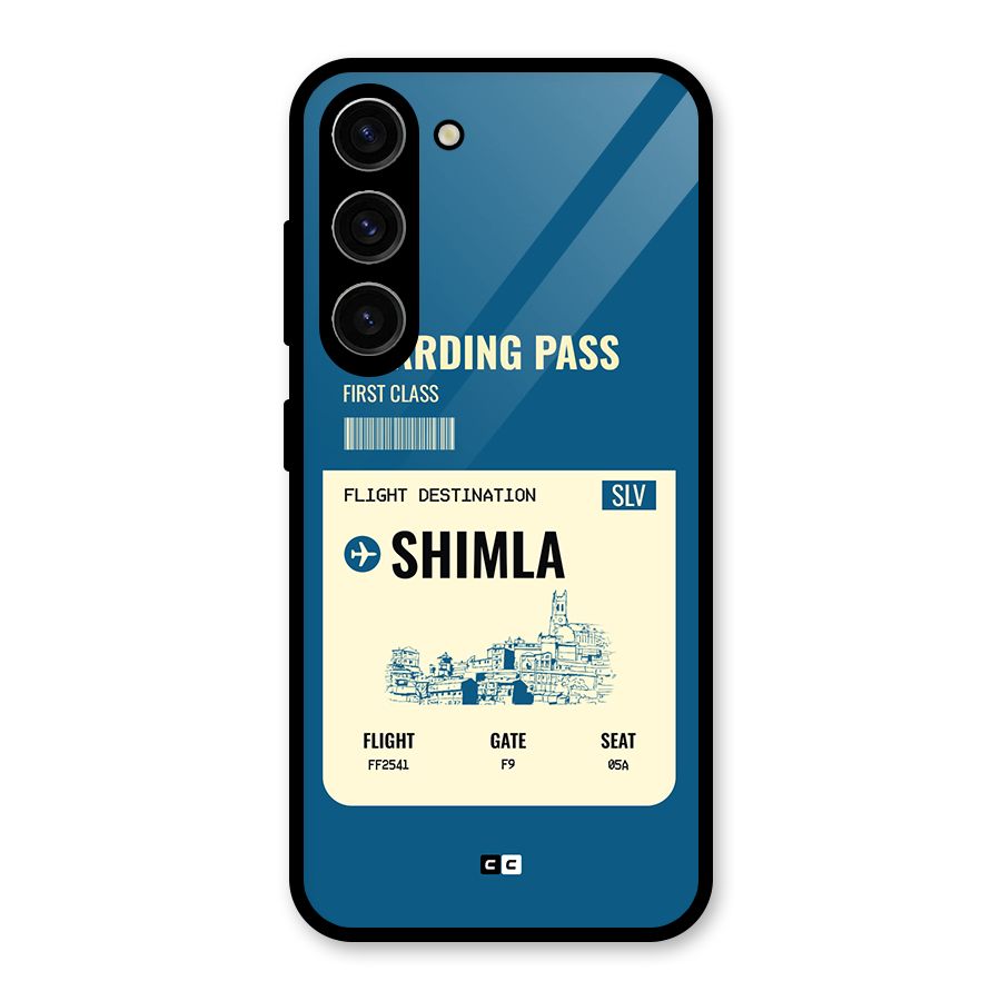 Shimla Boarding Pass Glass Back Case for Galaxy S23