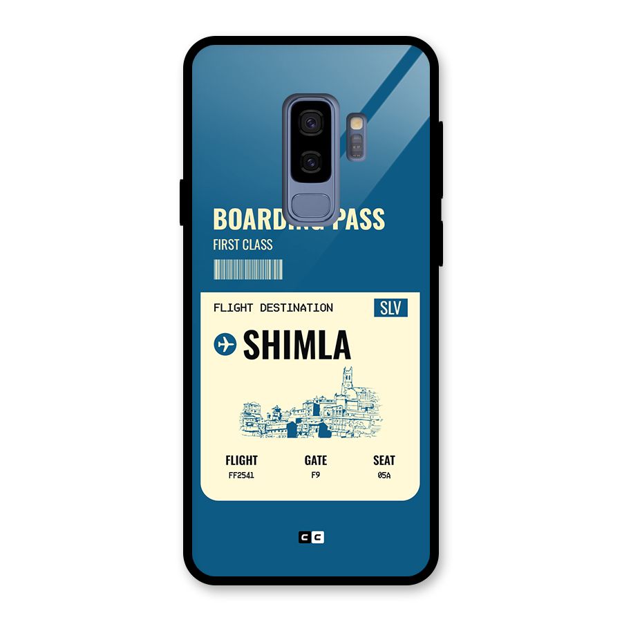 Shimla Boarding Pass Glass Back Case for Galaxy S9 Plus