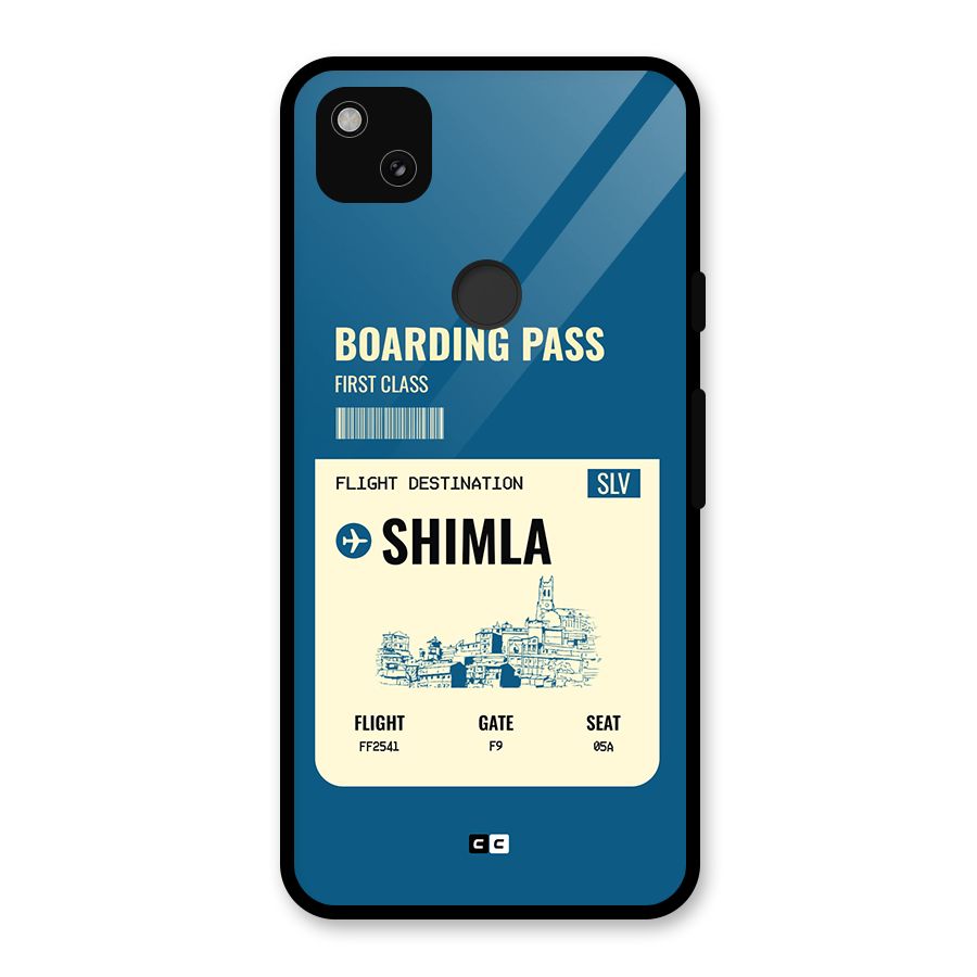 Shimla Boarding Pass Glass Back Case for Google Pixel 4a