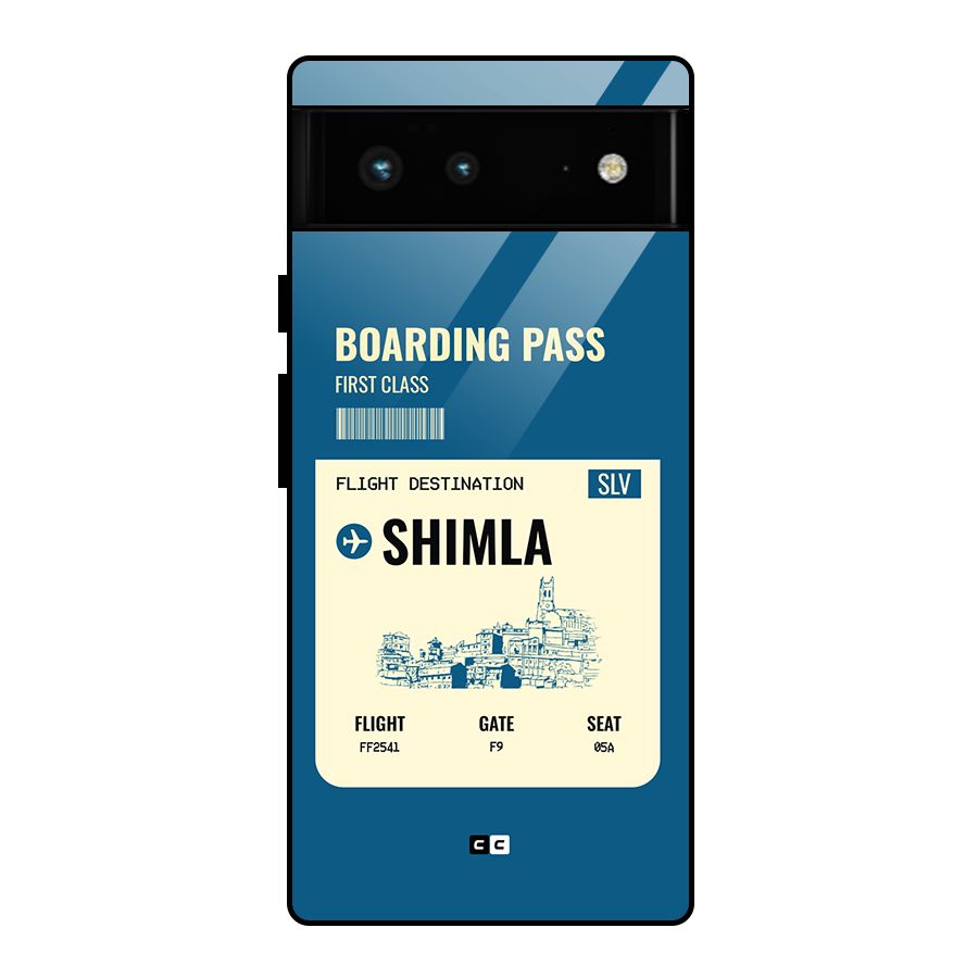 Shimla Boarding Pass Glass Back Case for Google Pixel 6
