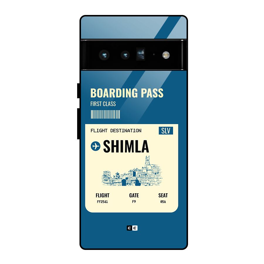 Shimla Boarding Pass Glass Back Case for Google Pixel 6 Pro