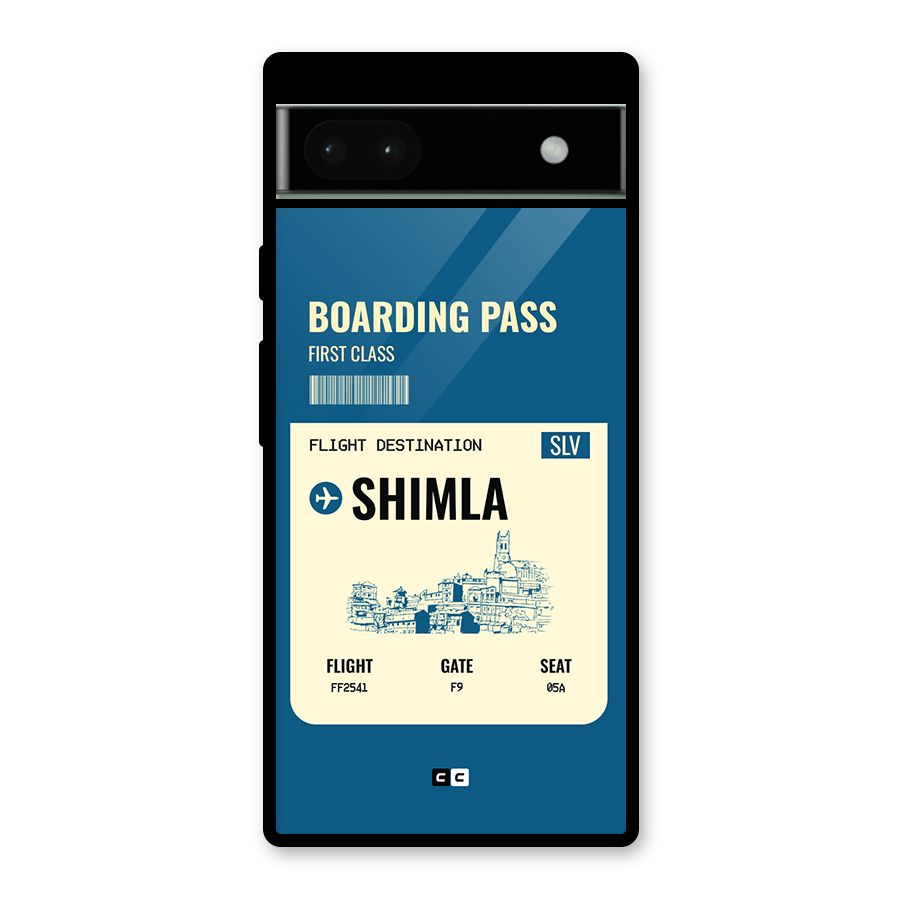 Shimla Boarding Pass Glass Back Case for Google Pixel 6a