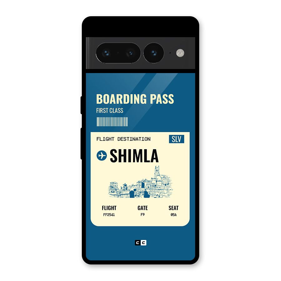 Shimla Boarding Pass Glass Back Case for Google Pixel 7 Pro