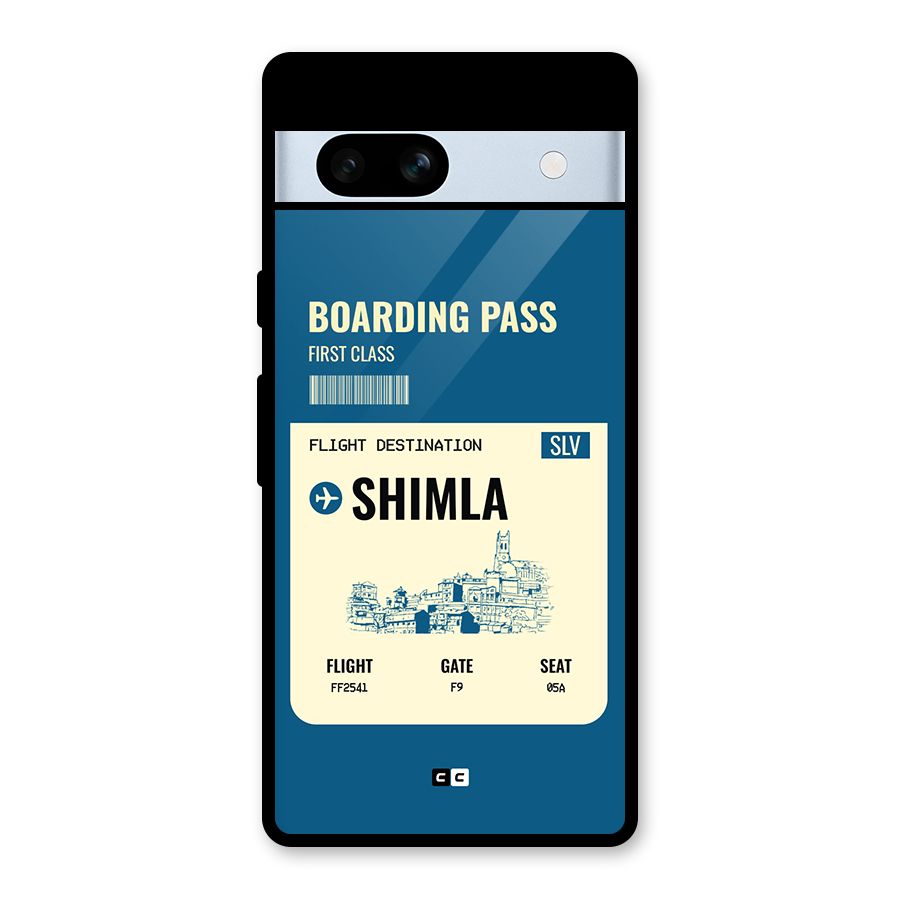 Shimla Boarding Pass Glass Back Case for Google Pixel 7a