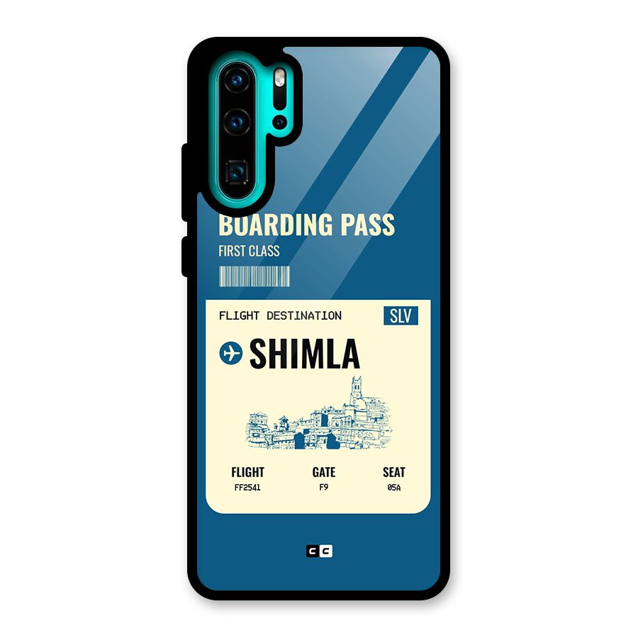 Shimla Boarding Pass Glass Back Case for Huawei P30 Pro