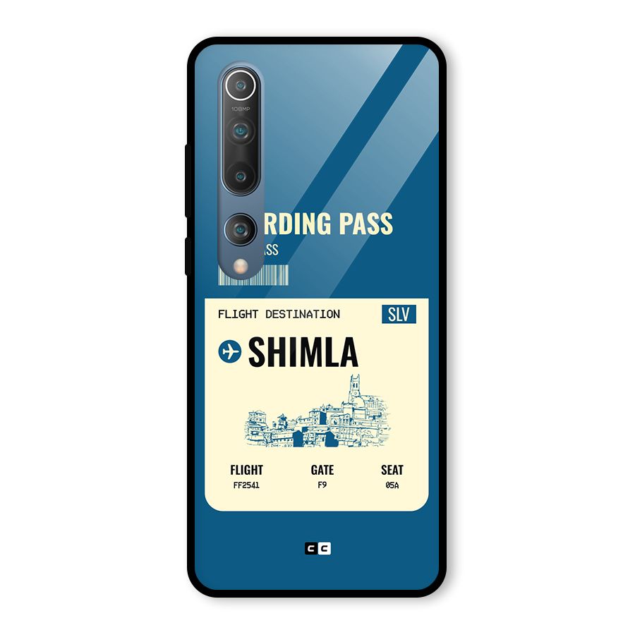 Shimla Boarding Pass Glass Back Case for Mi 10