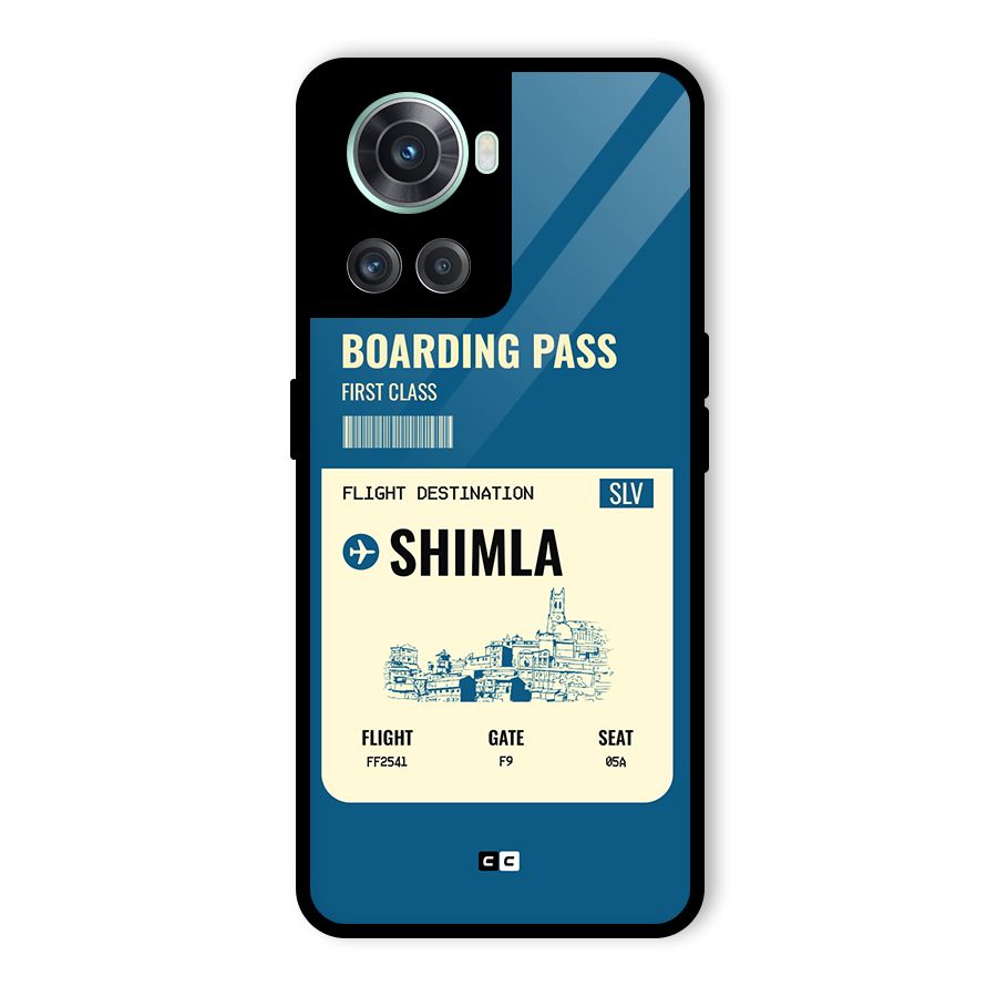 Shimla Boarding Pass Glass Back Case for OnePlus 10R