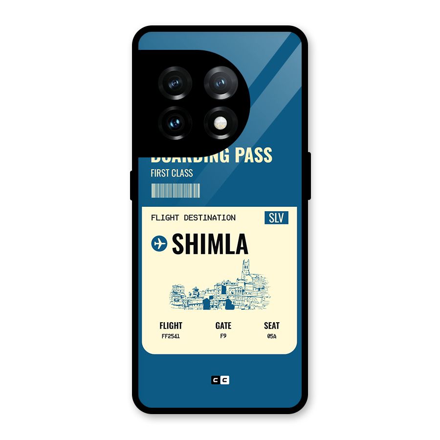 Shimla Boarding Pass Glass Back Case for OnePlus 11