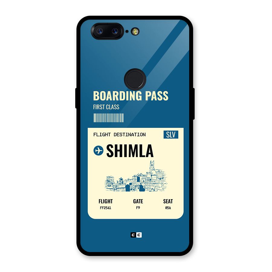 Shimla Boarding Pass Glass Back Case for OnePlus 5T