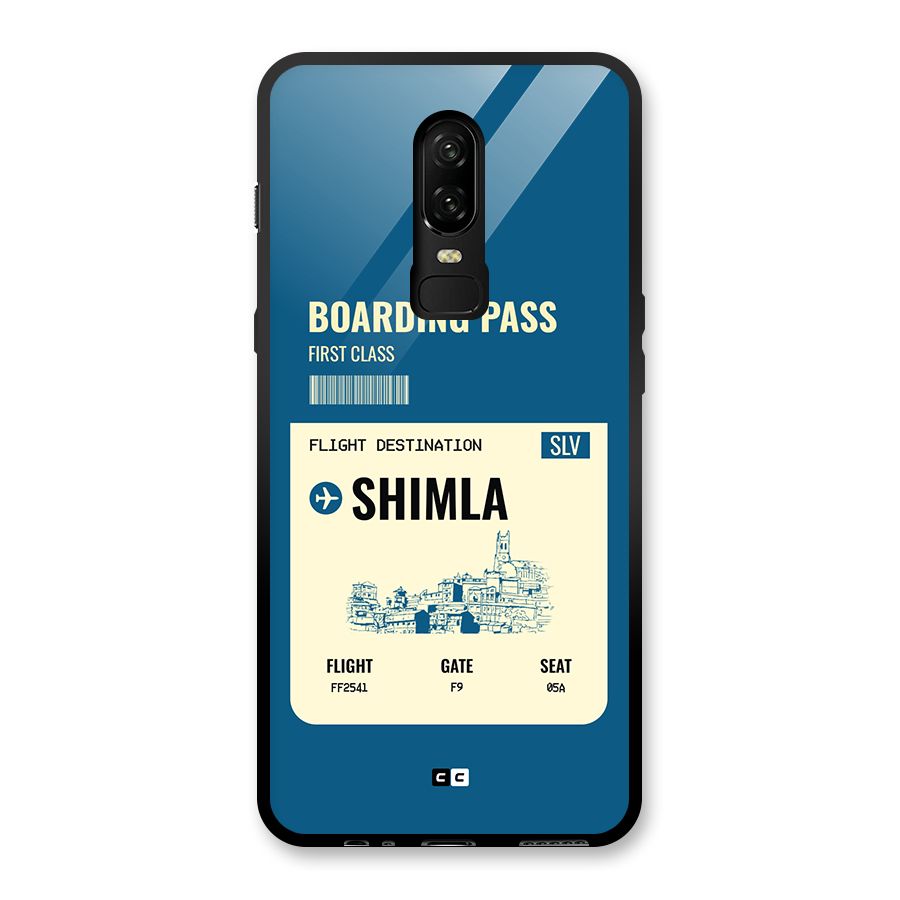 Shimla Boarding Pass Glass Back Case for OnePlus 6