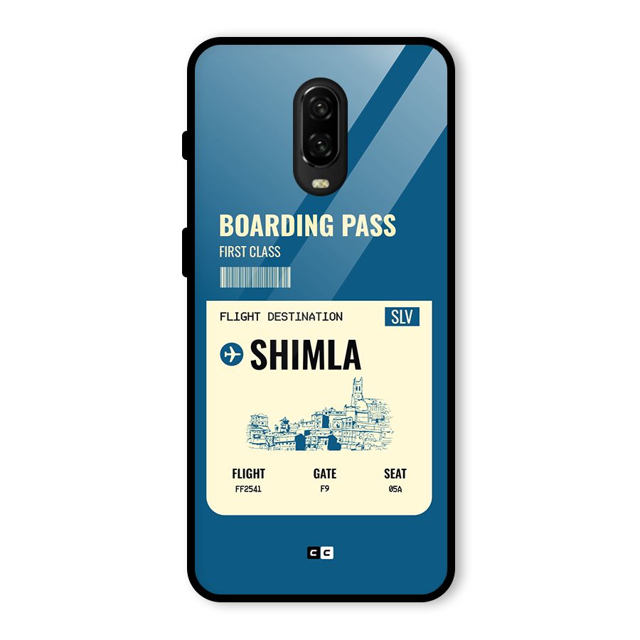 Shimla Boarding Pass Glass Back Case for OnePlus 6T