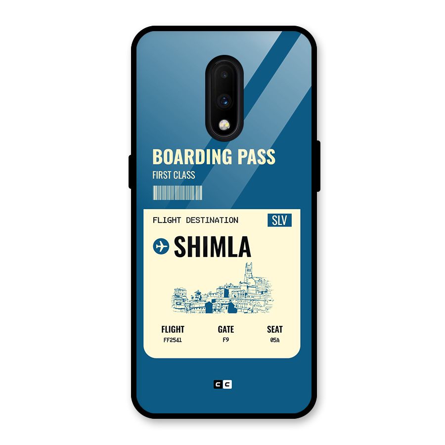 Shimla Boarding Pass Glass Back Case for OnePlus 7