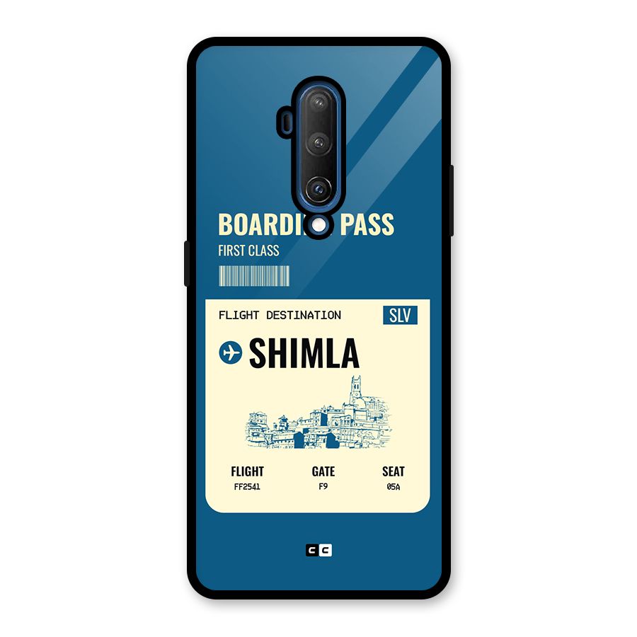 Shimla Boarding Pass Glass Back Case for OnePlus 7T Pro