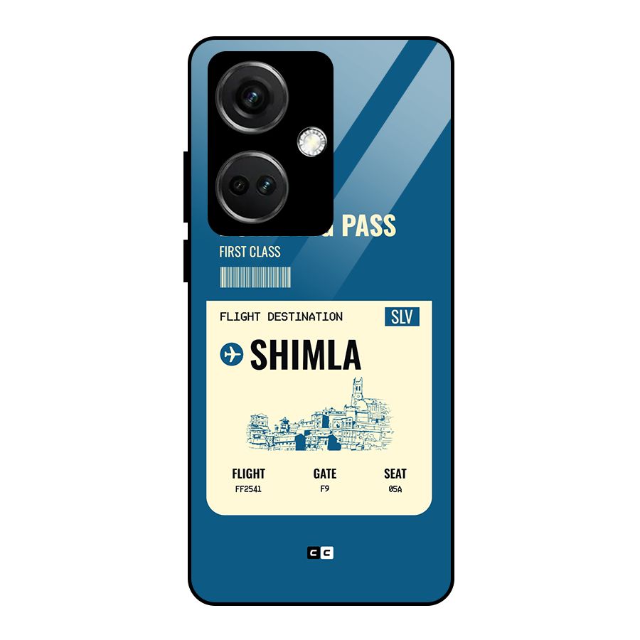 Shimla Boarding Pass Glass Back Case for OnePlus Nord CE 3 5G