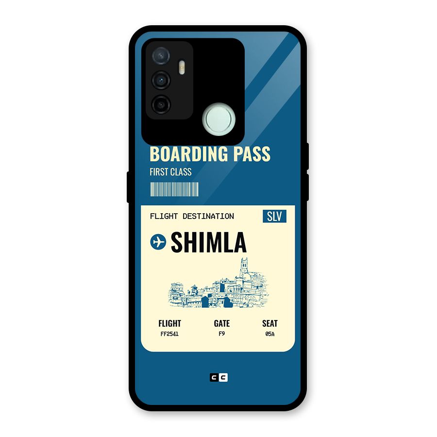 Shimla Boarding Pass Glass Back Case for Oppo A53