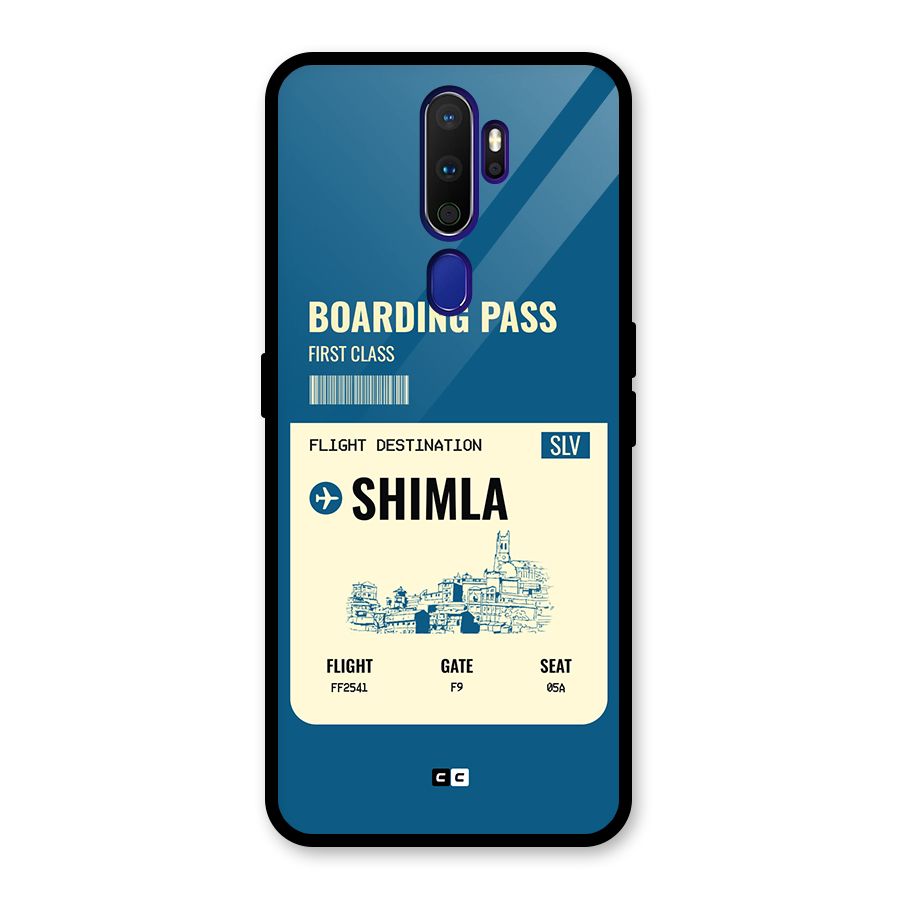 Shimla Boarding Pass Glass Back Case for Oppo A9 (2020)
