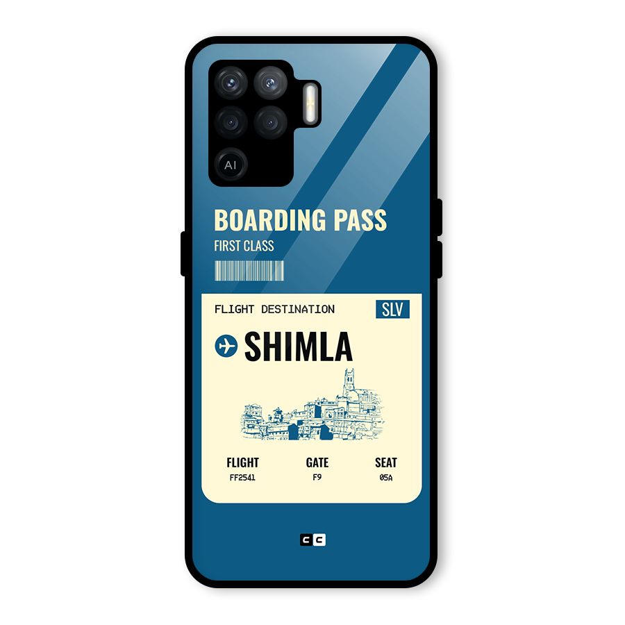Shimla Boarding Pass Glass Back Case for Oppo F19 Pro