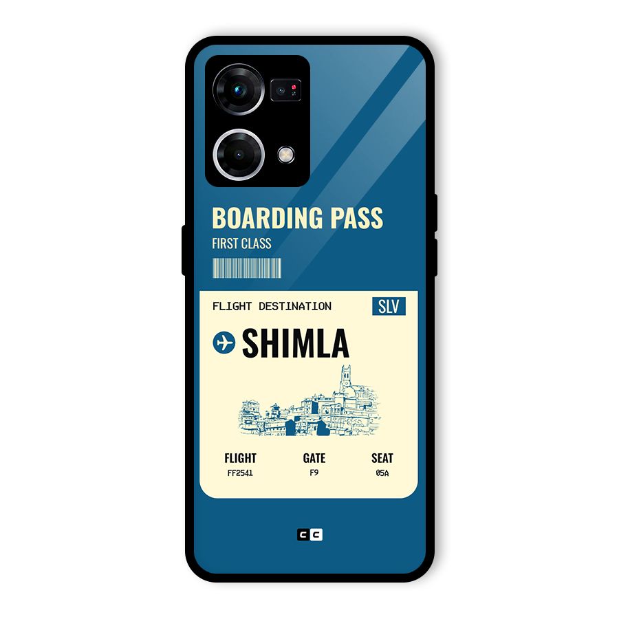 Shimla Boarding Pass Glass Back Case for Oppo F21s Pro 4G