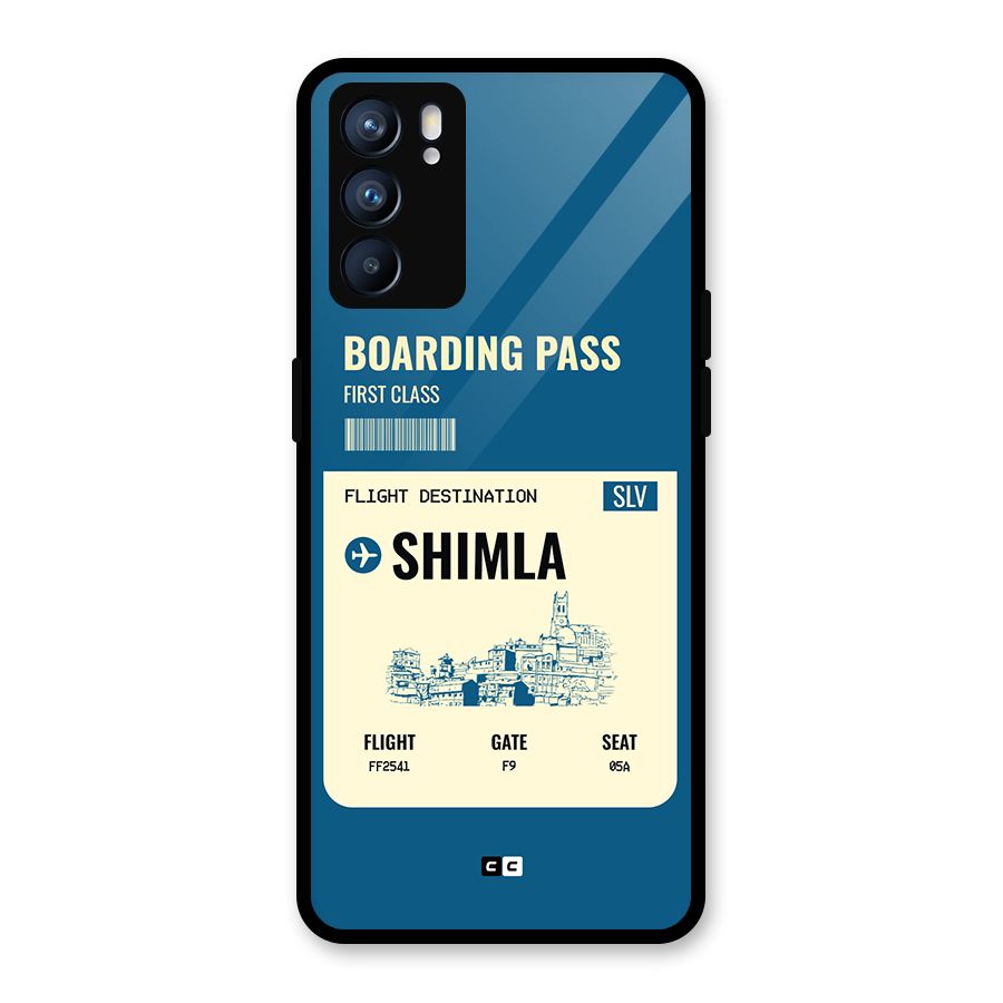 Shimla Boarding Pass Glass Back Case for Oppo Reno6 5G