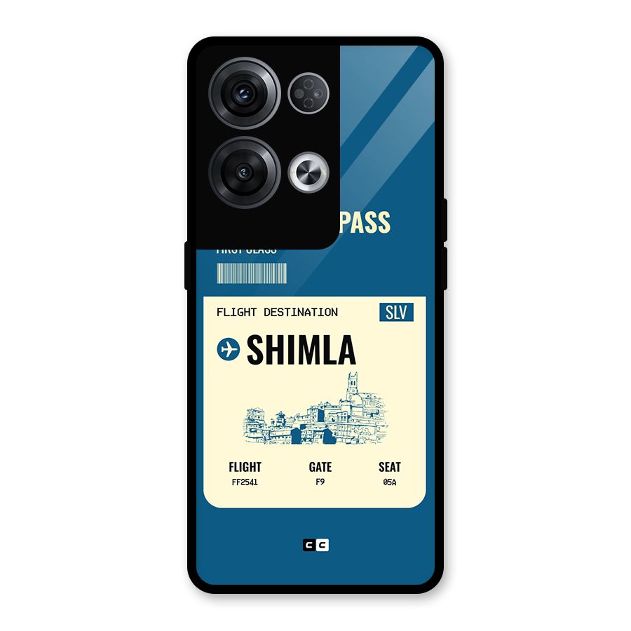Shimla Boarding Pass Glass Back Case for Oppo Reno8 Pro 5G