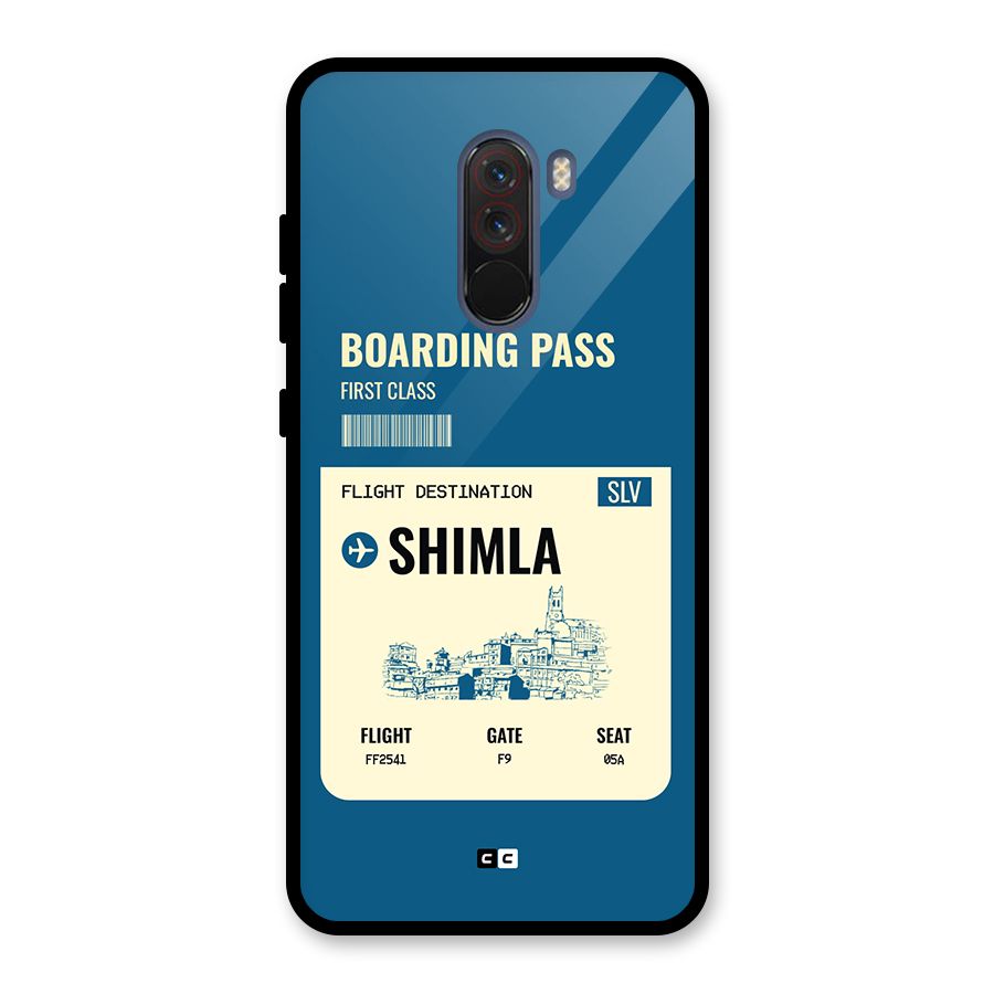 Shimla Boarding Pass Glass Back Case for Poco F1