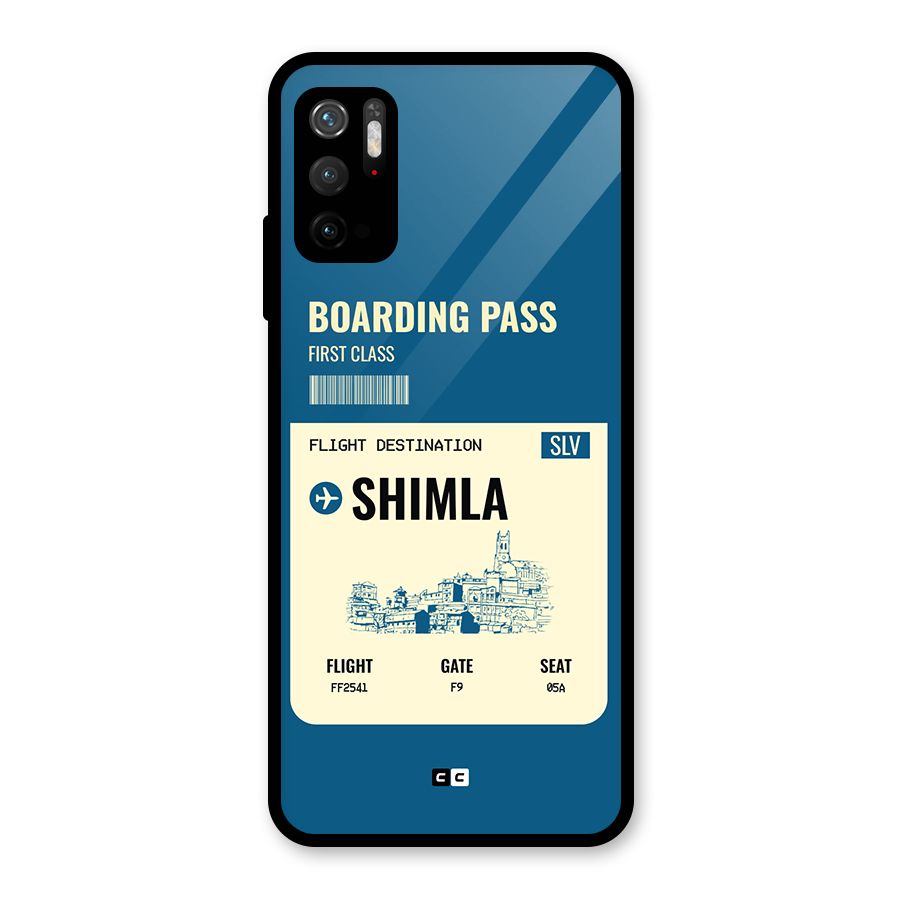 Shimla Boarding Pass Glass Back Case for Poco M3 Pro 5G