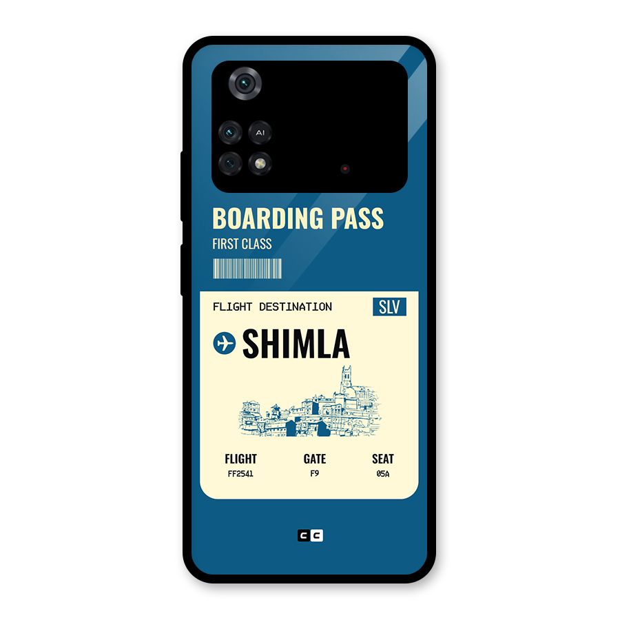 Shimla Boarding Pass Glass Back Case for Poco M4 Pro 4G