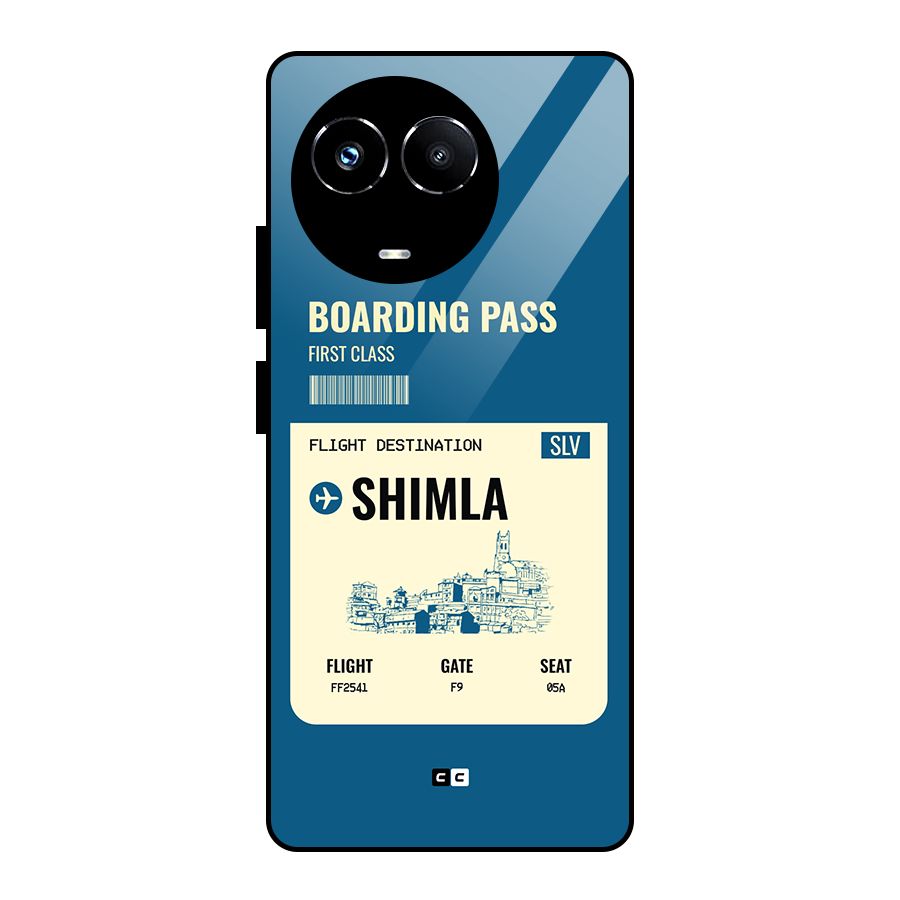 Shimla Boarding Pass Glass Back Case for Realme 11X