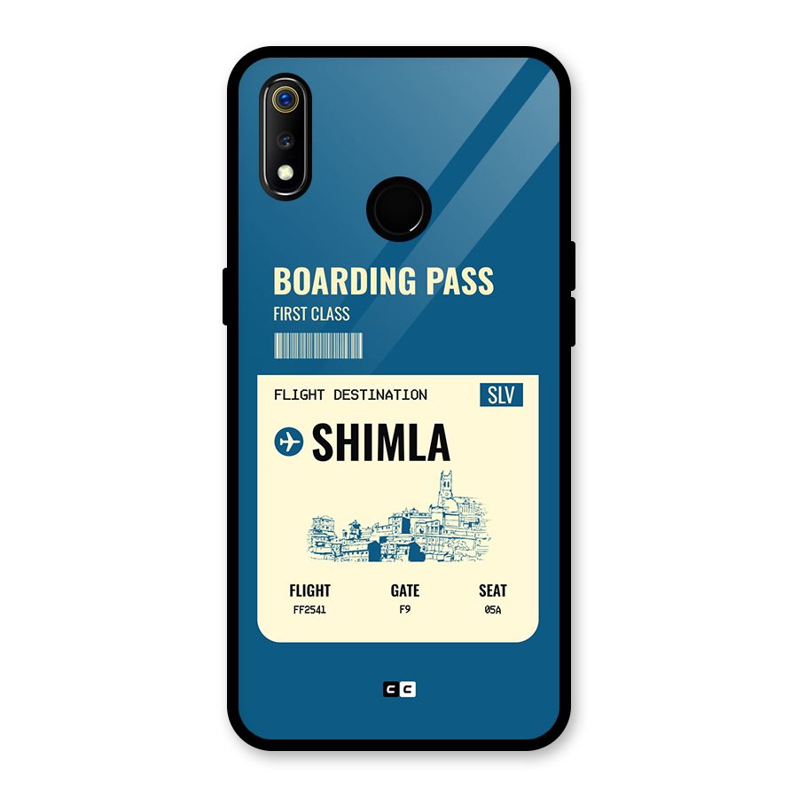 Shimla Boarding Pass Glass Back Case for Realme 3i