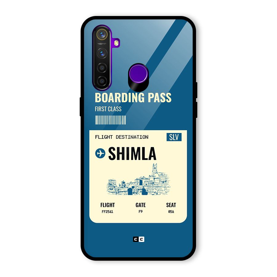 Shimla Boarding Pass Glass Back Case for Realme 5 Pro
