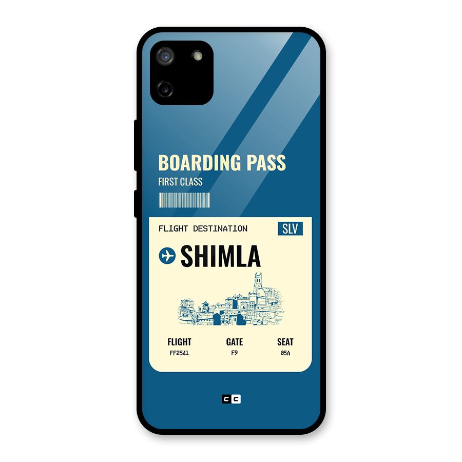 Shimla Boarding Pass Glass Back Case for Realme C11