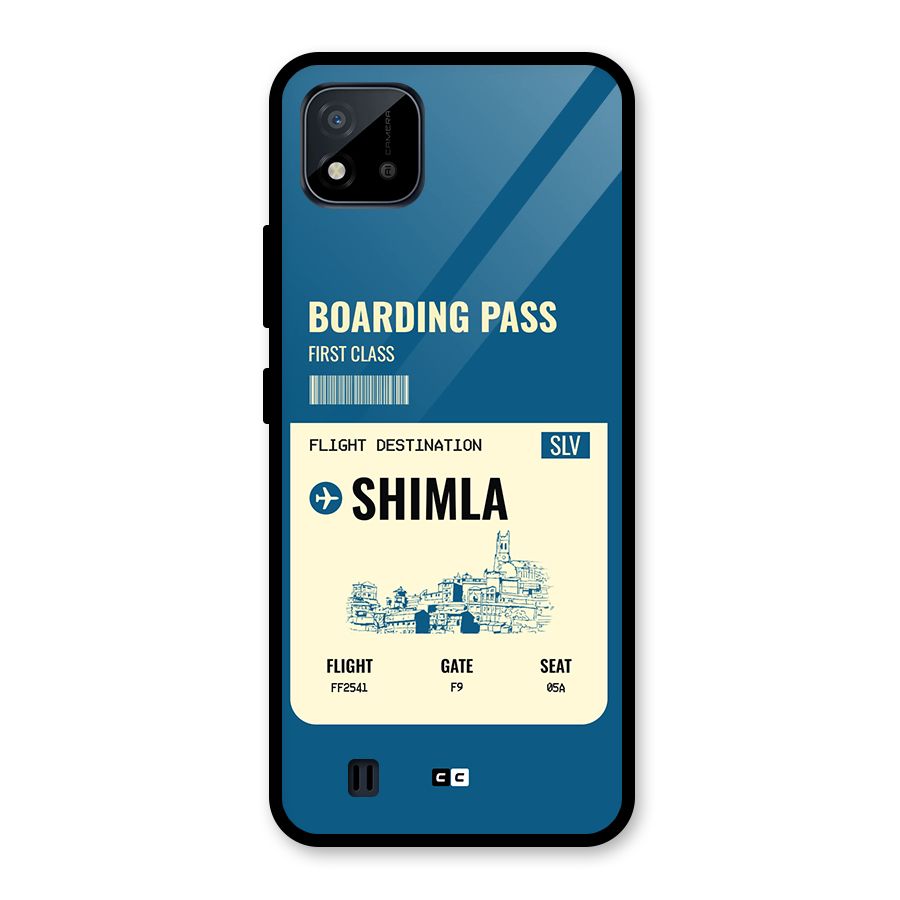 Shimla Boarding Pass Glass Back Case for Realme C11 2021