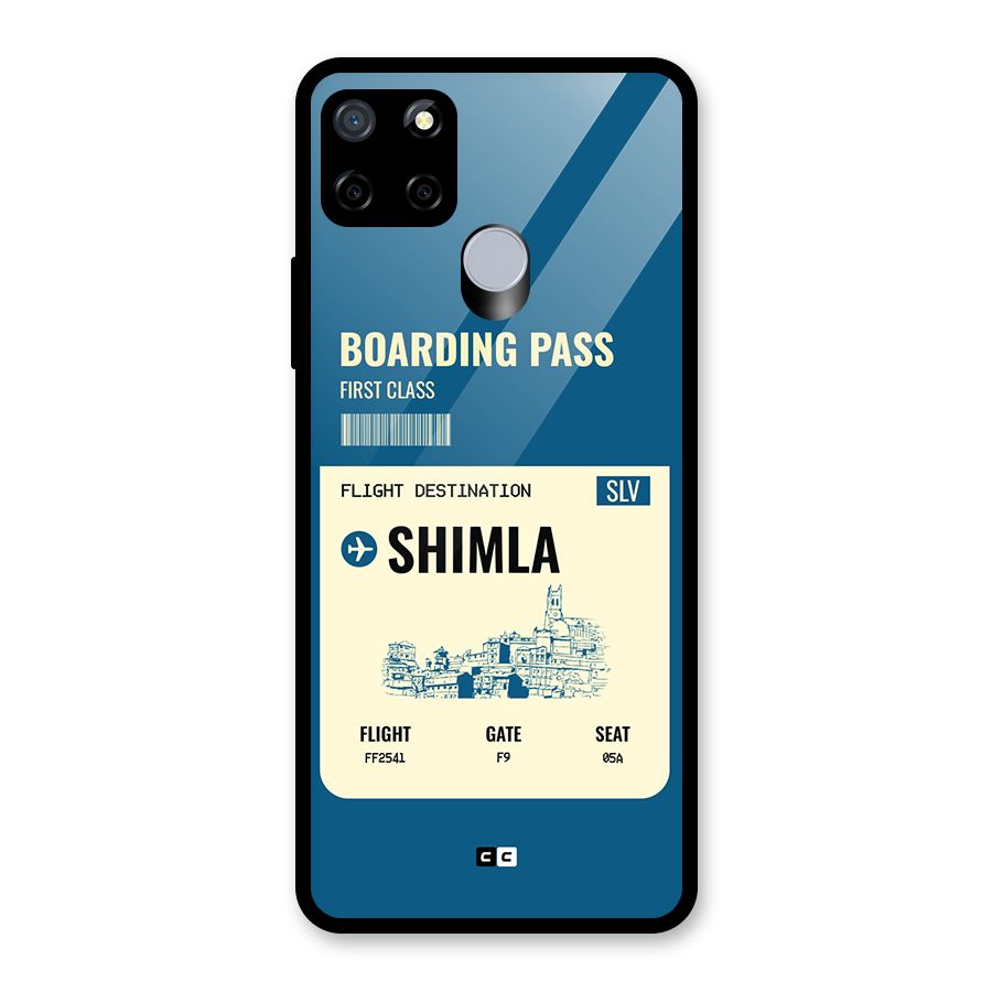Shimla Boarding Pass Glass Back Case for Realme C12