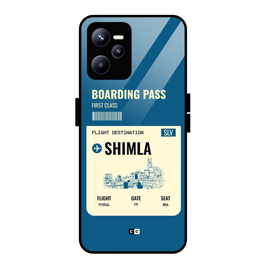 Shimla Boarding Pass Glass Back Case for Realme C35