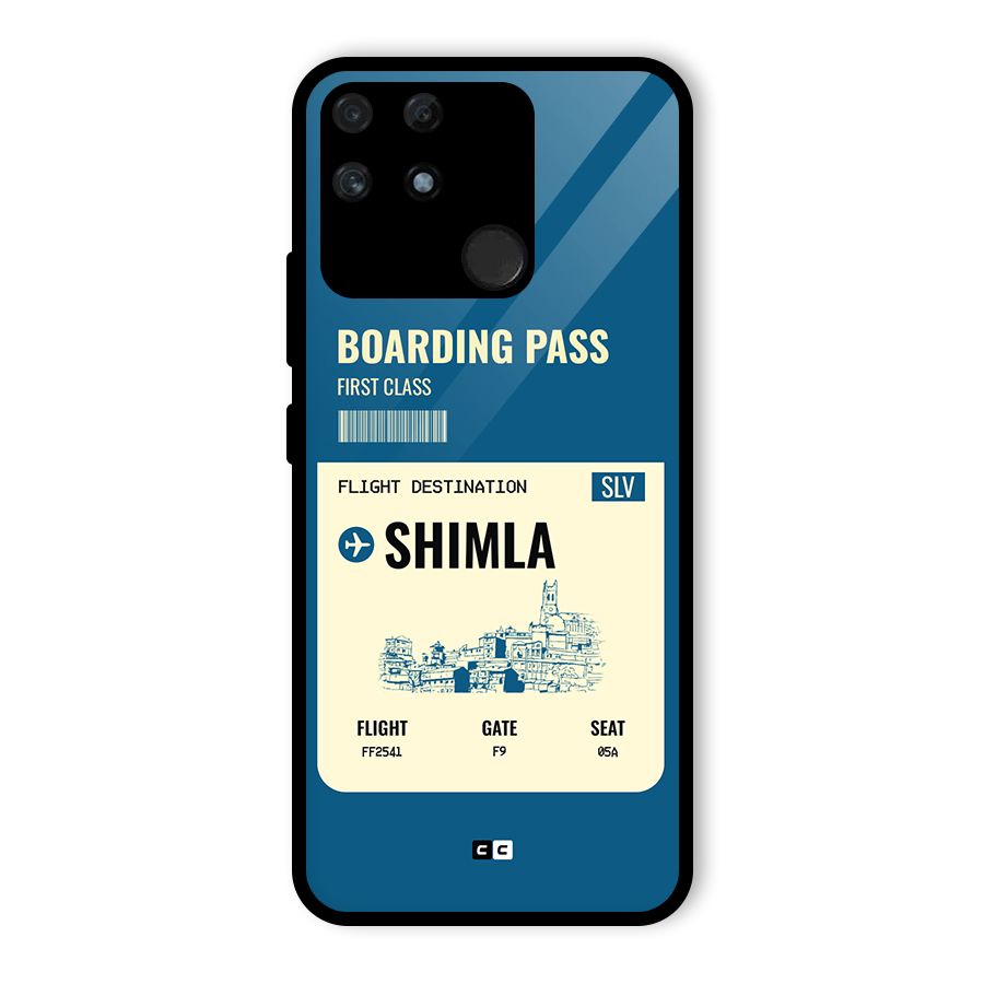 Shimla Boarding Pass Glass Back Case for Realme Narzo 50A