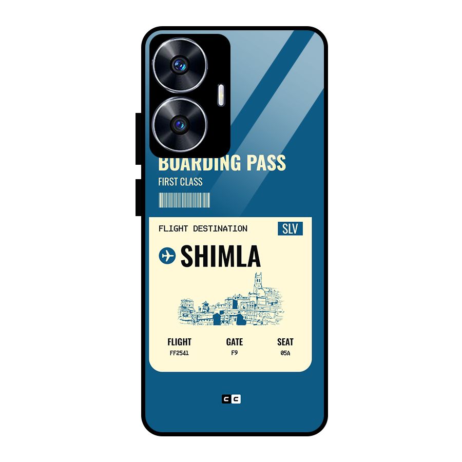 Shimla Boarding Pass Glass Back Case for Realme Narzo N55
