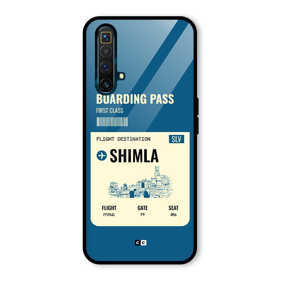 Shimla Boarding Pass Glass Back Case for Realme X3