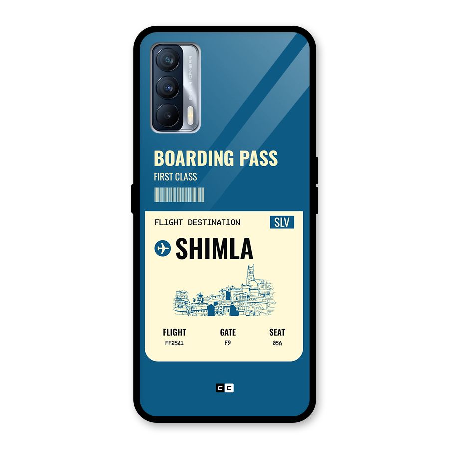Shimla Boarding Pass Glass Back Case for Realme X7