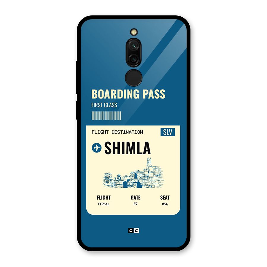 Shimla Boarding Pass Glass Back Case for Redmi 8