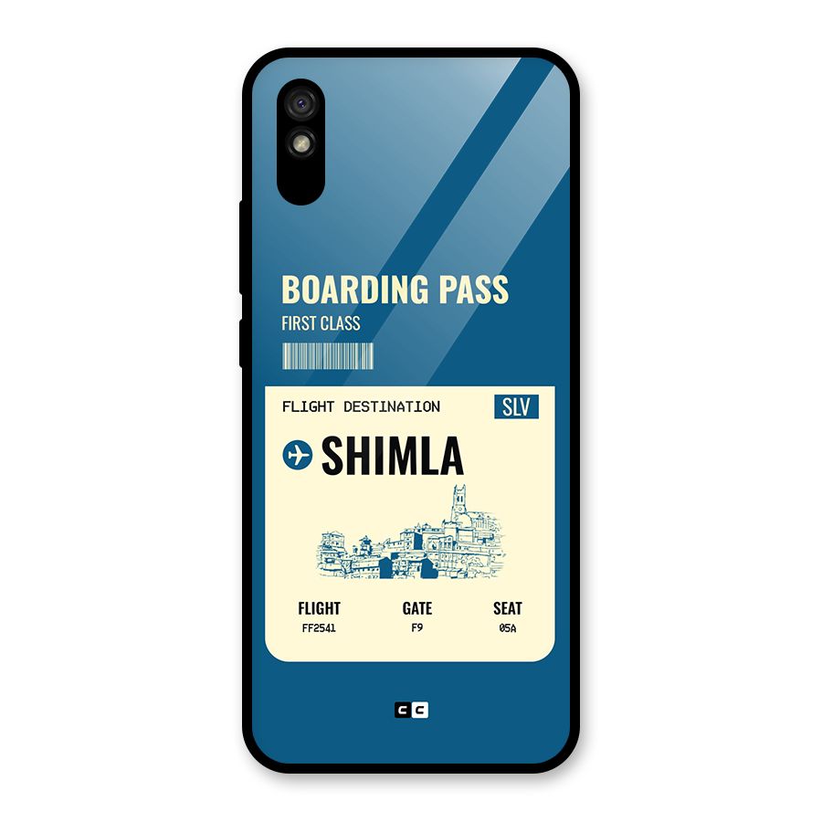 Shimla Boarding Pass Glass Back Case for Redmi 9A