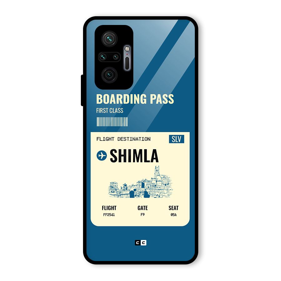 Shimla Boarding Pass Glass Back Case for Redmi Note 10 Pro